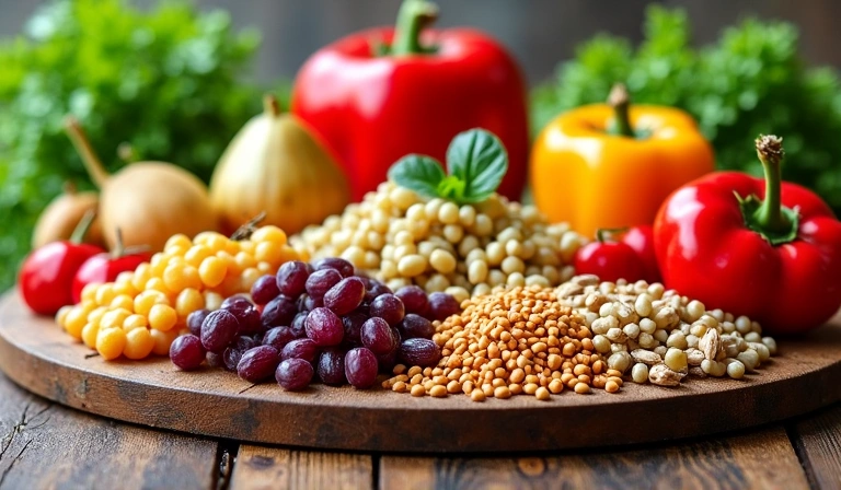 Healthy food options on a table